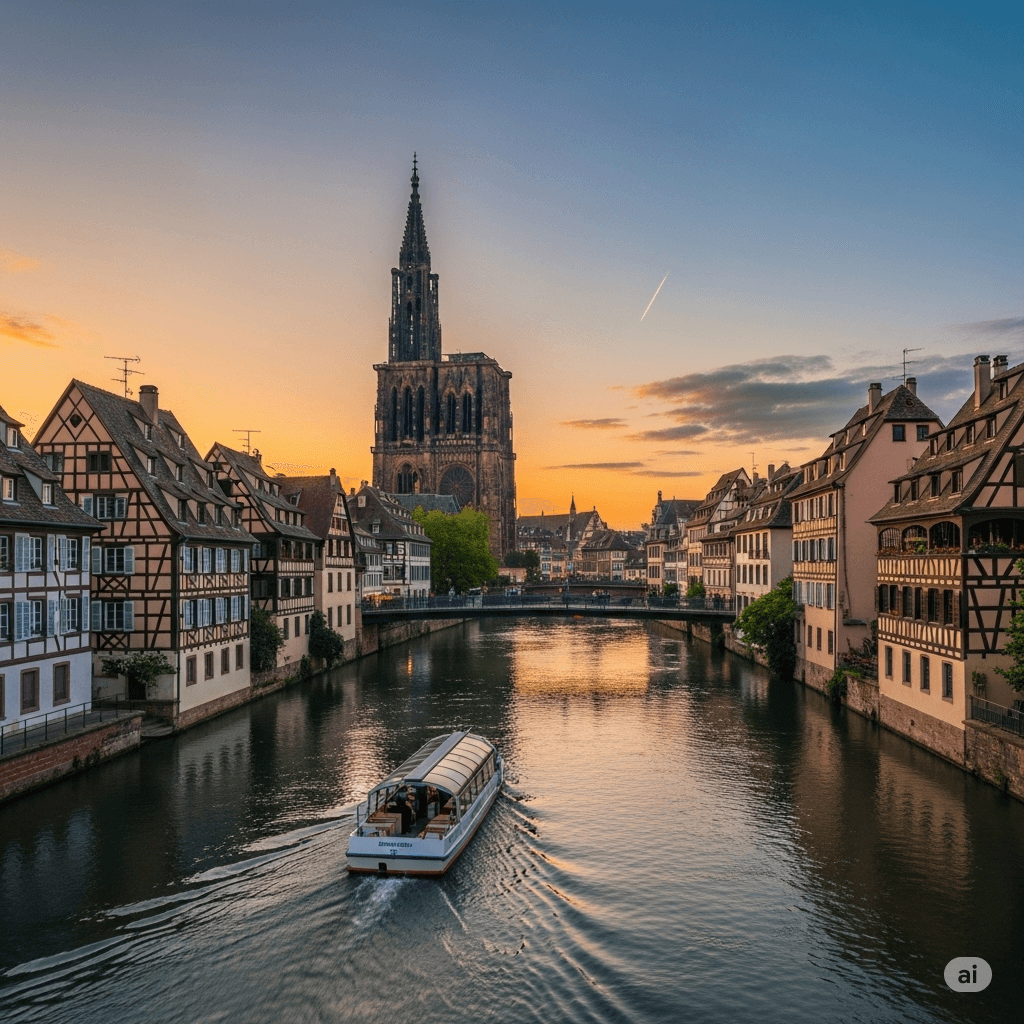 Illustration : Frontalière avec l’Allemagne, la Belgique, le Luxembourg et la Suisse, la région Grand Est bénéficie d’une position centrale en Europe et d’échanges économiques importants.
