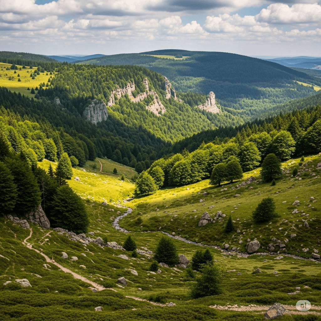 Illustration : Des massifs des Vosges aux forêts de la Lorraine, en passant par les plaines d’Alsace, la région offre une diversité paysagère propice aux activités de plein air.