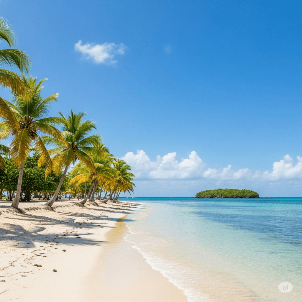 Illustration : Sainte-Anne, Le Gosier, Saint-François ou encore Marie-Galante offrent des plages de sable blanc et des eaux turquoise parmi les plus belles des Caraïbes.