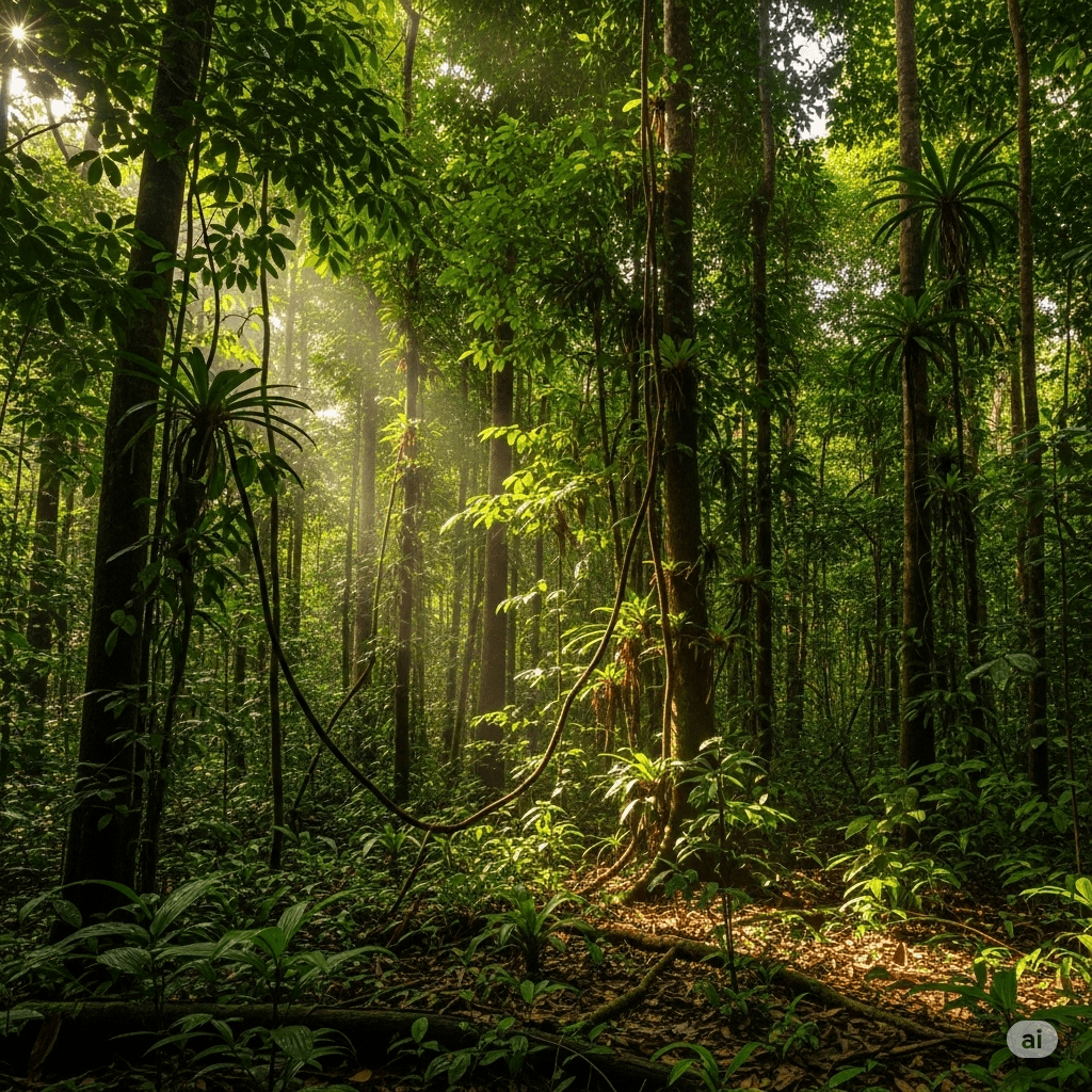 Illustration : La Guyane est recouverte à 90 % par la forêt amazonienne, un trésor de biodiversité offrant des paysages uniques et préservés.