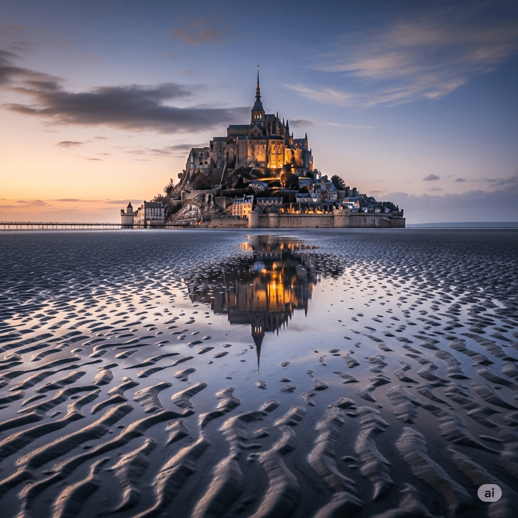 Illustration : Du Mont-Saint-Michel classé UNESCO aux cathédrales de Rouen et Caen, la Normandie est une terre d’histoire et de culture.