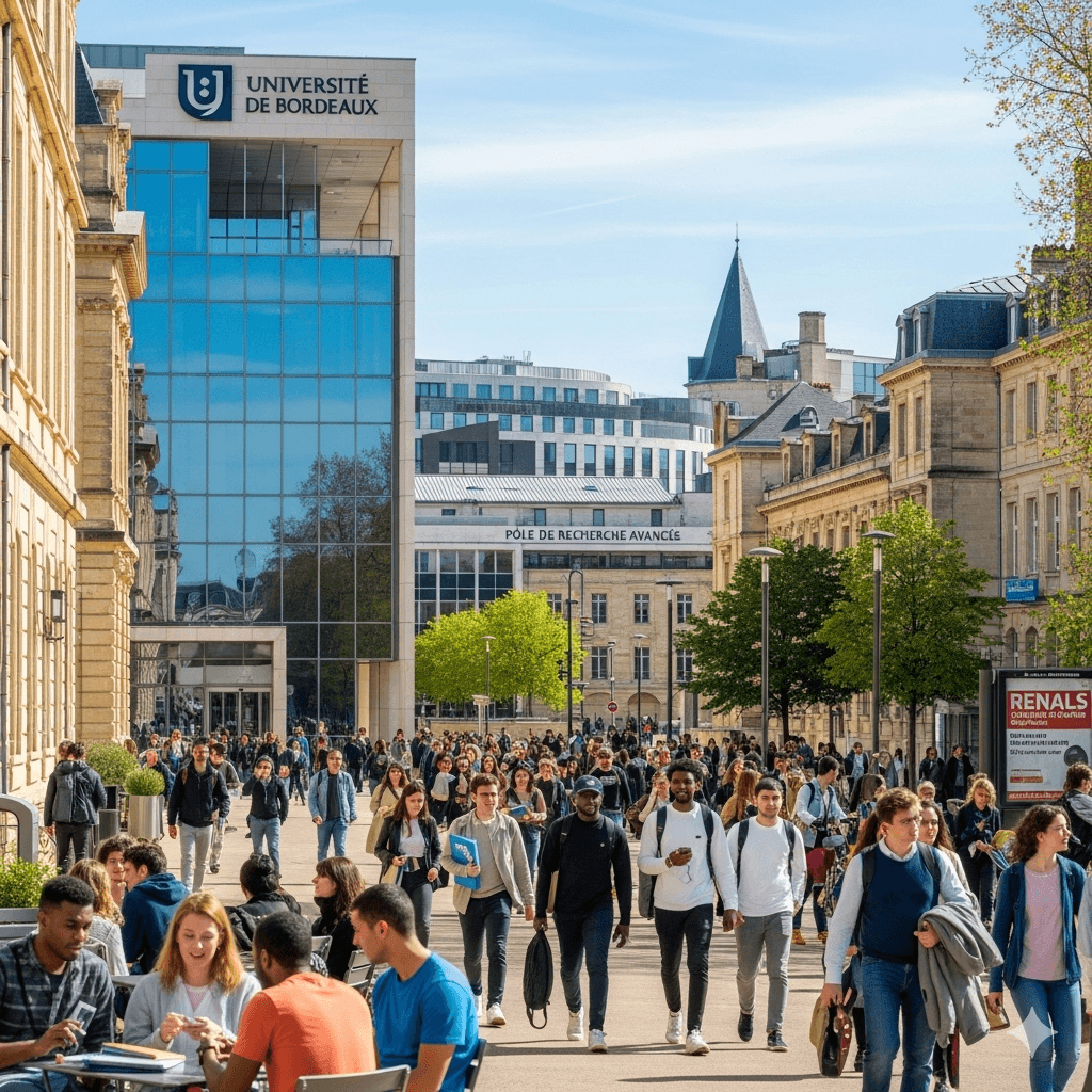 Illustration : Avec plus de 50 000 étudiants et un pôle de recherche reconnu, Bordeaux est un centre universitaire majeur qui alimente une forte demande locative.