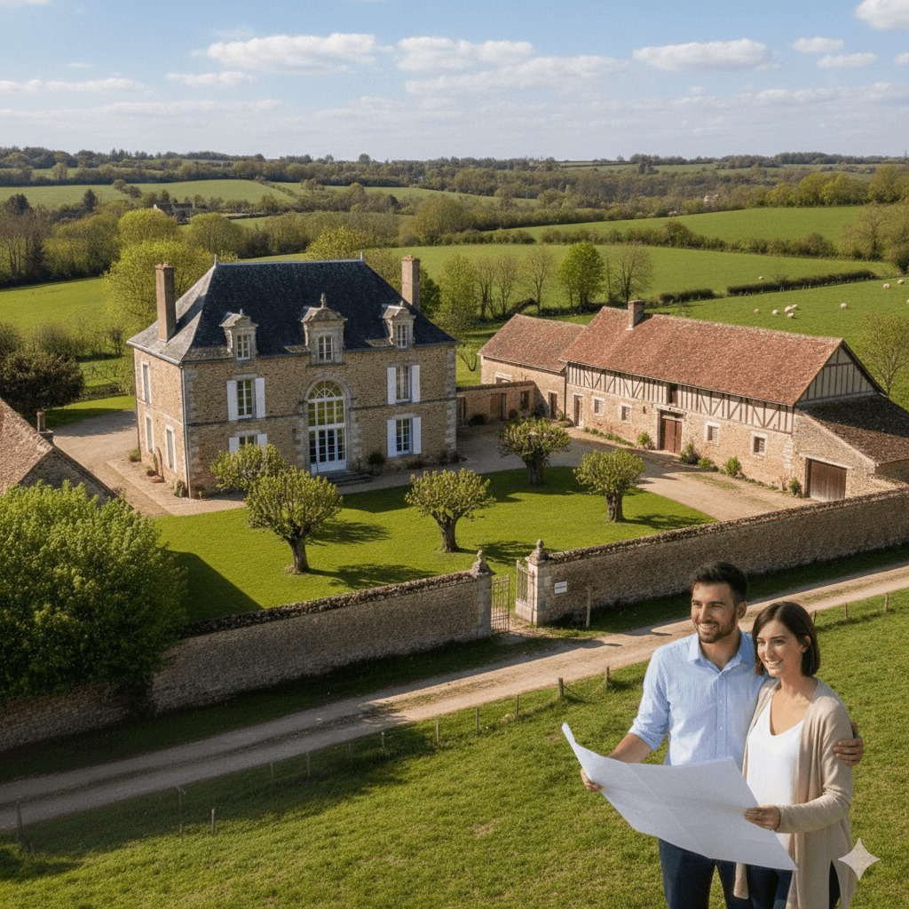 Illustration : L'Allier offre l'opportunité rare d'acquérir des biens de caractère (maisons de maître, fermes) à des prix parmi les plus bas de France.