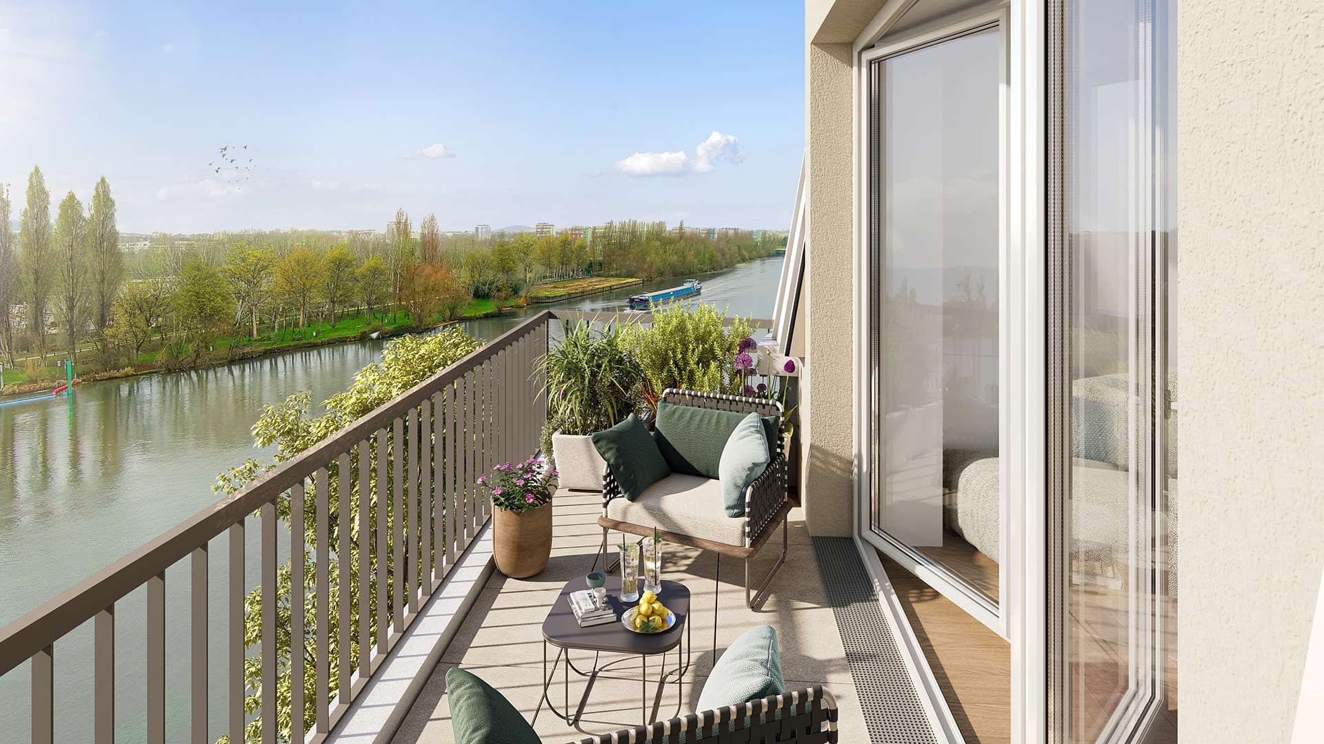 Une résidence élégante face aux bords de Seine
