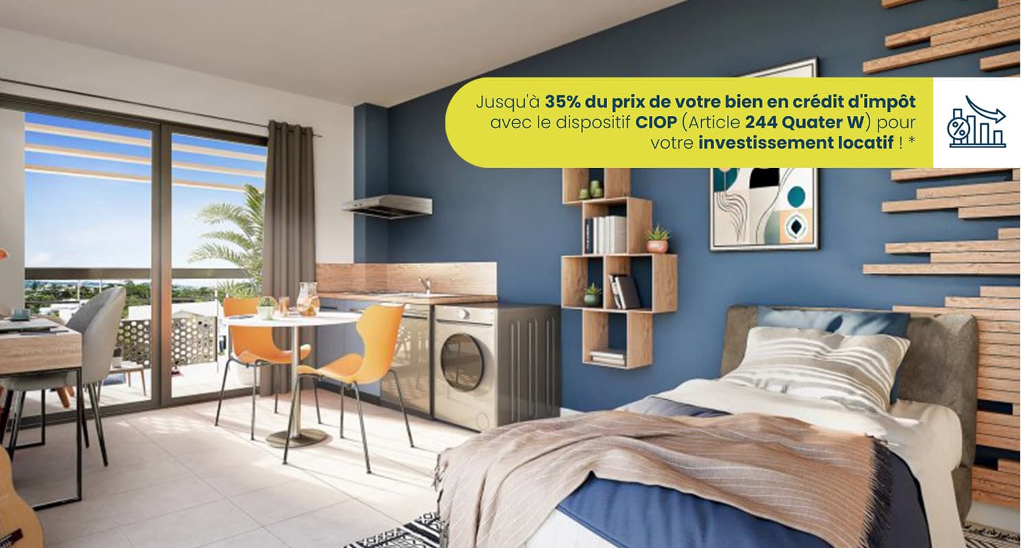 Programme neuf Le Tampon résidence étudiante à 50m de l'Université à Le Tampon