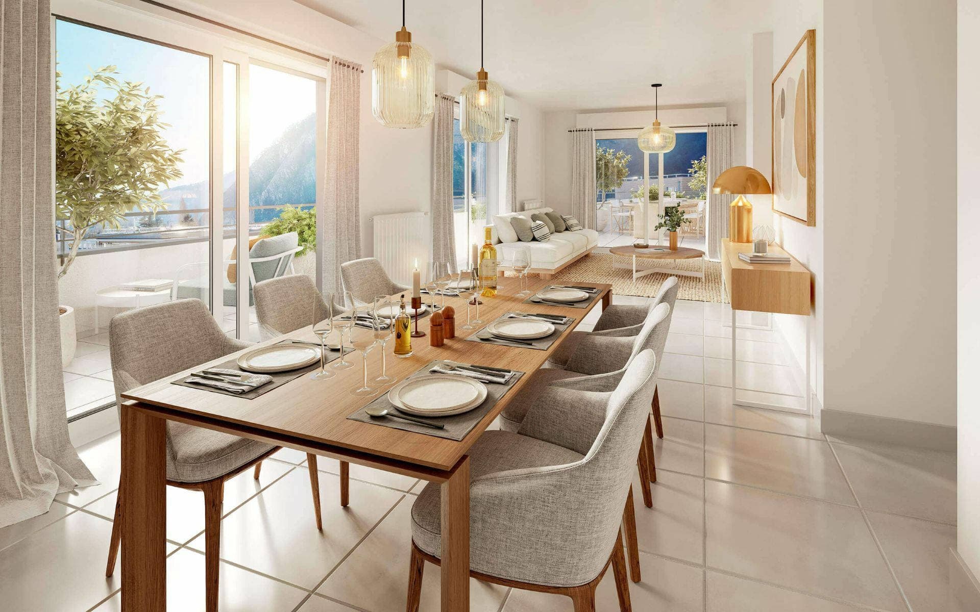 Sassenage au pied des montagnes proche de Grenoble