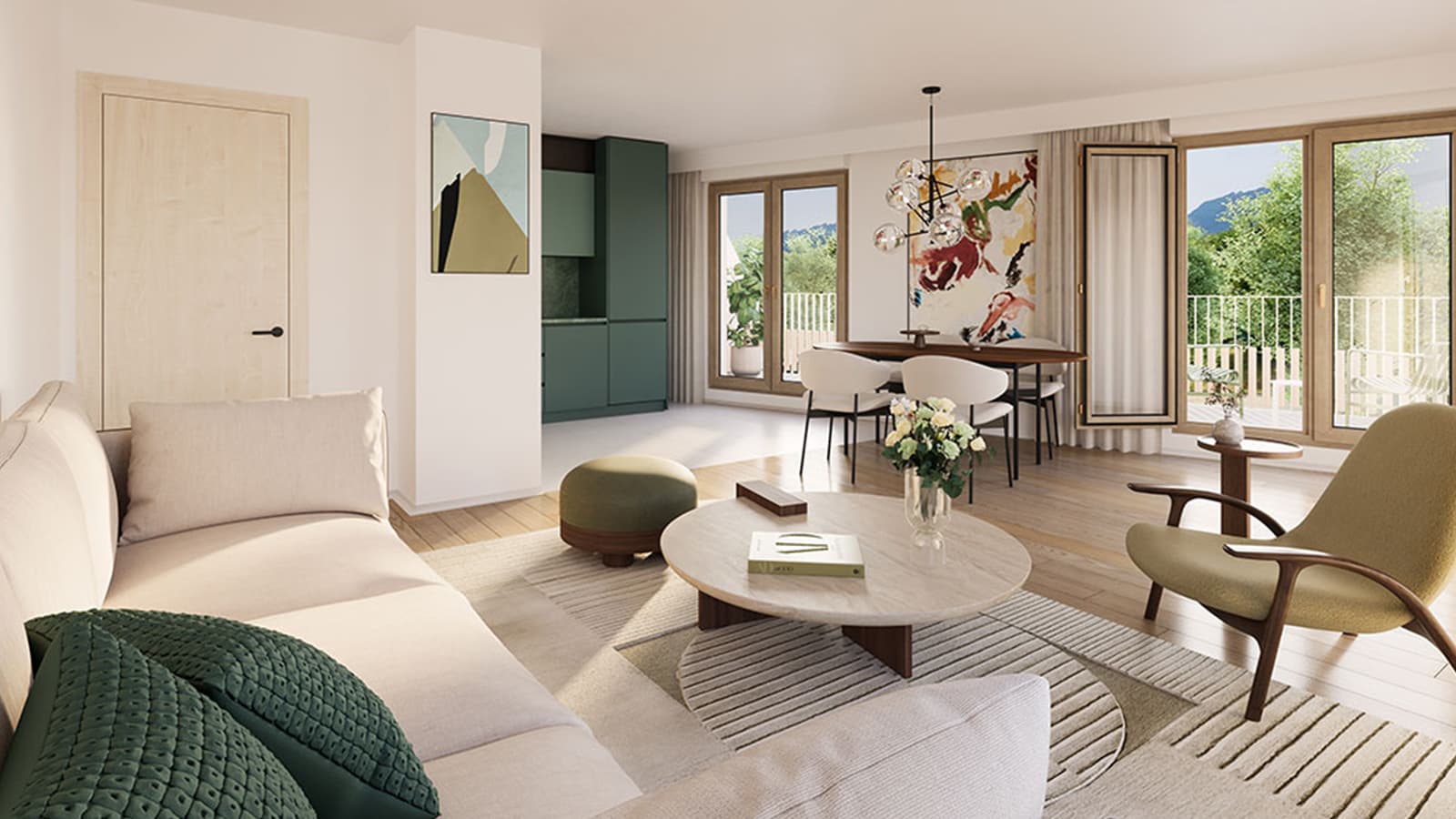 Fontaine écoquartier Porte du Vercors à 10 min du tram A