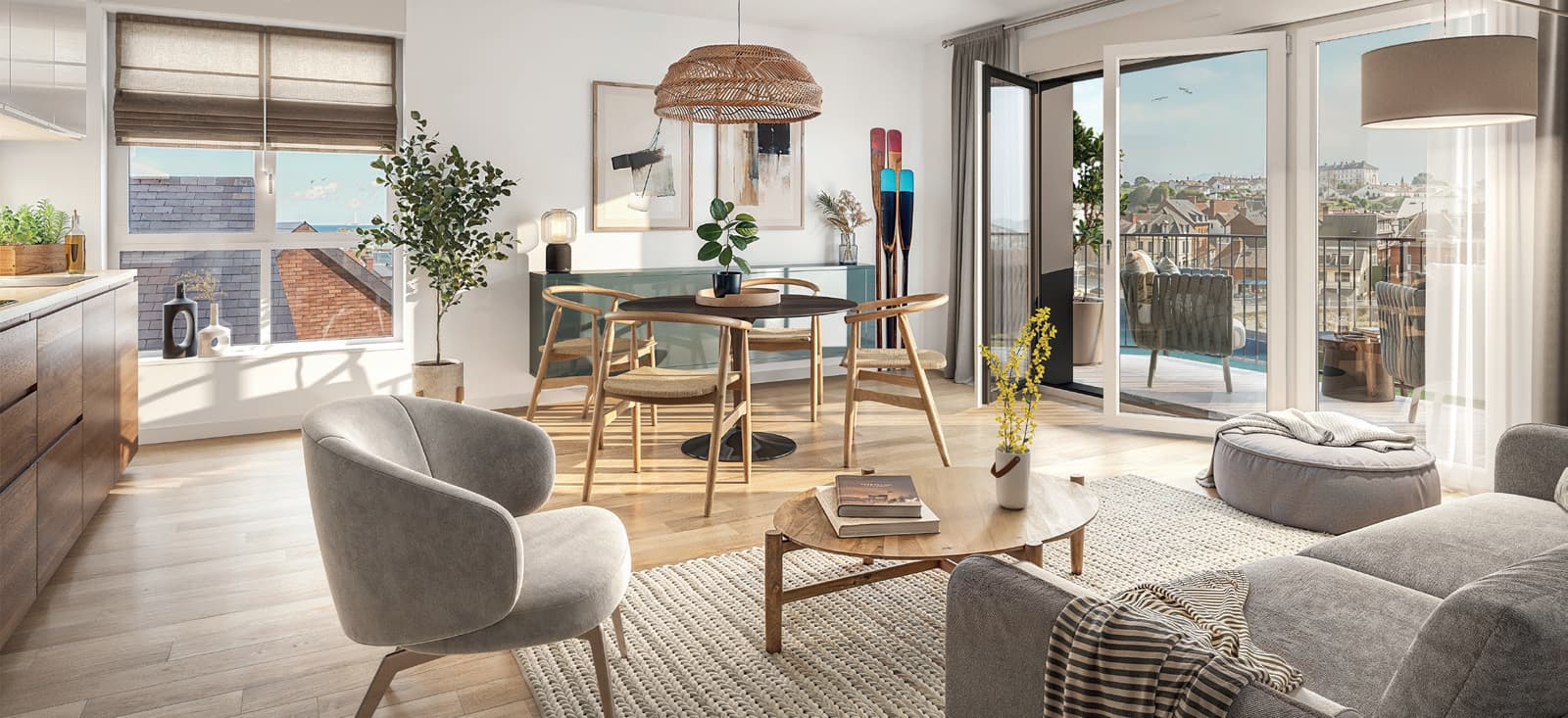 Dieppe vue chenal au pied du port de plaisance