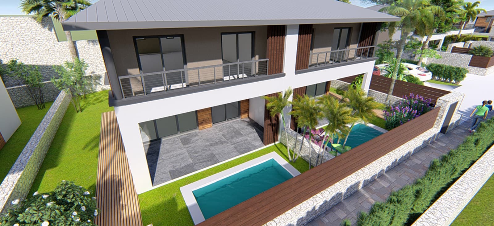 Saint-Pierre Grand Bois villas avec piscines au sud de l'île