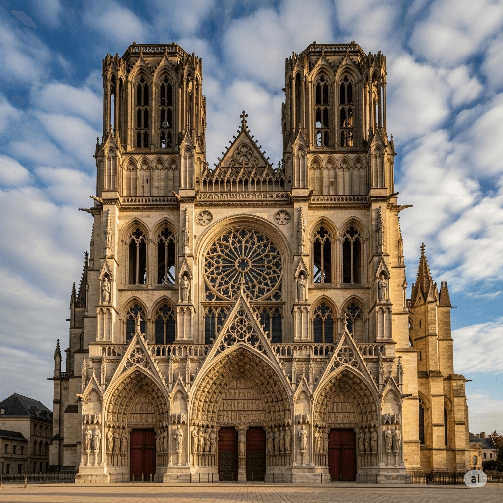 Illustration : Beffrois classés UNESCO, cathédrale d’Amiens, champs de bataille de la Somme et architecture flamande témoignent d’une histoire riche et variée.