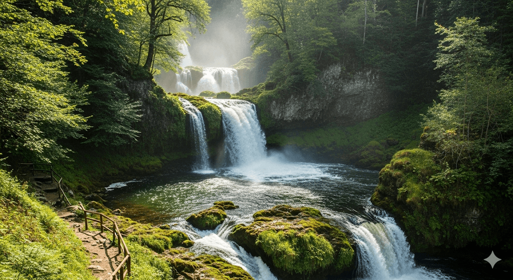 Illustration : Ces cascades impressionnantes, situées dans un écrin de verdure, offrent un spectacle naturel saisissant. Un lieu idéal pour une balade rafraîchissante en famille.