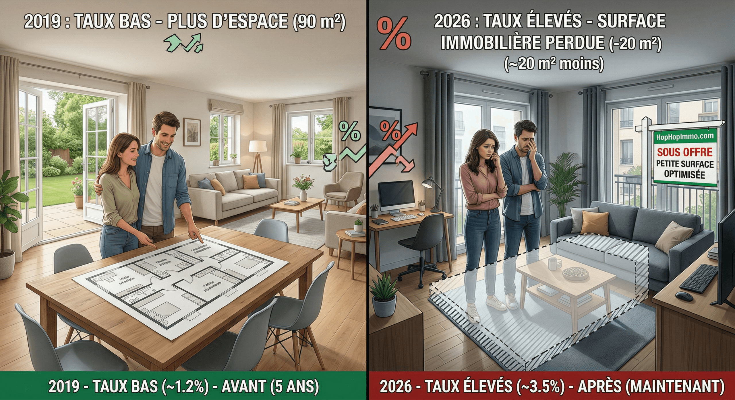 surface immobilière perdue